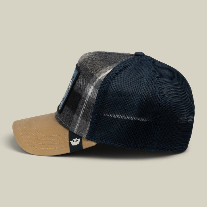 Goorin - Brit Frenchie Plaid Trucker Cap in Wax