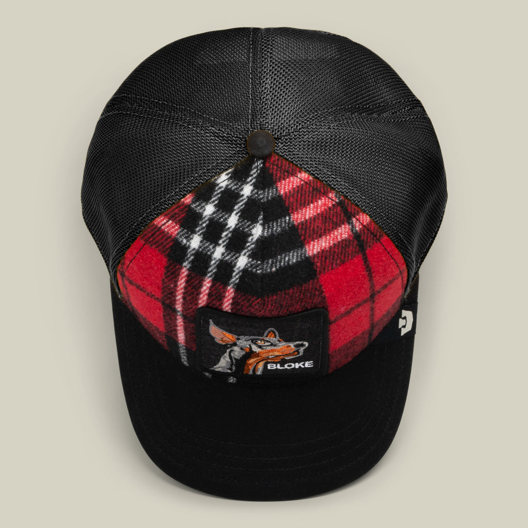 Goorin - Brit Bloke Plaid Trucker Cap in Void