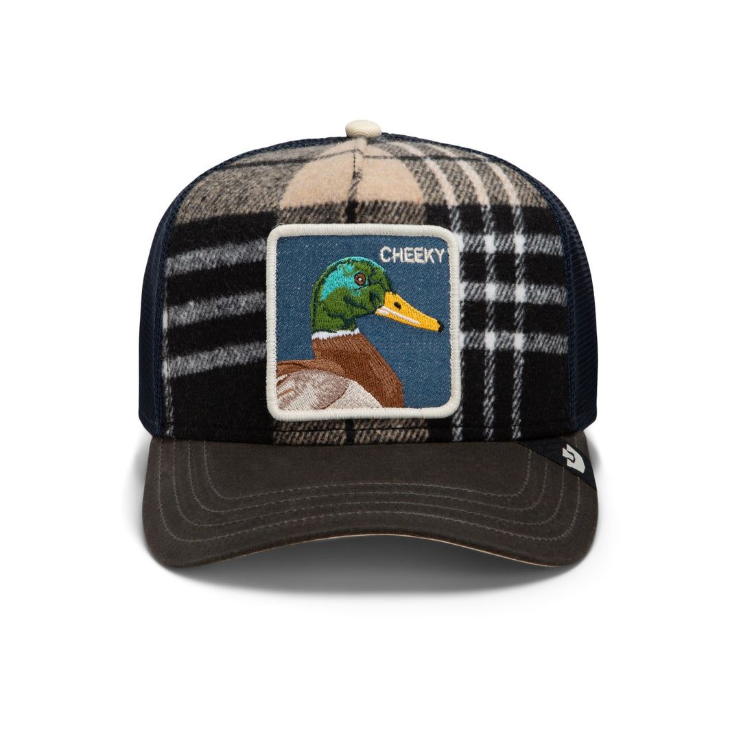 Goorin - Brit Cheeky Plaid Trucker Cap in Void | Buster McGee