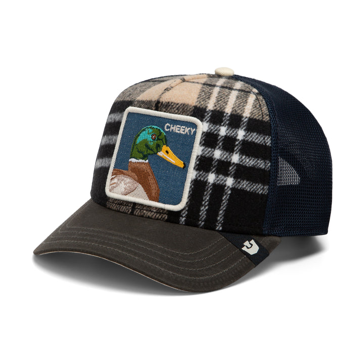 Goorin - Brit Cheeky Plaid Trucker Cap in Void | Buster McGee