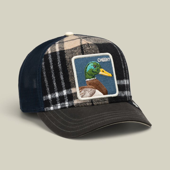Goorin - Brit Cheeky Plaid Trucker Cap in Void