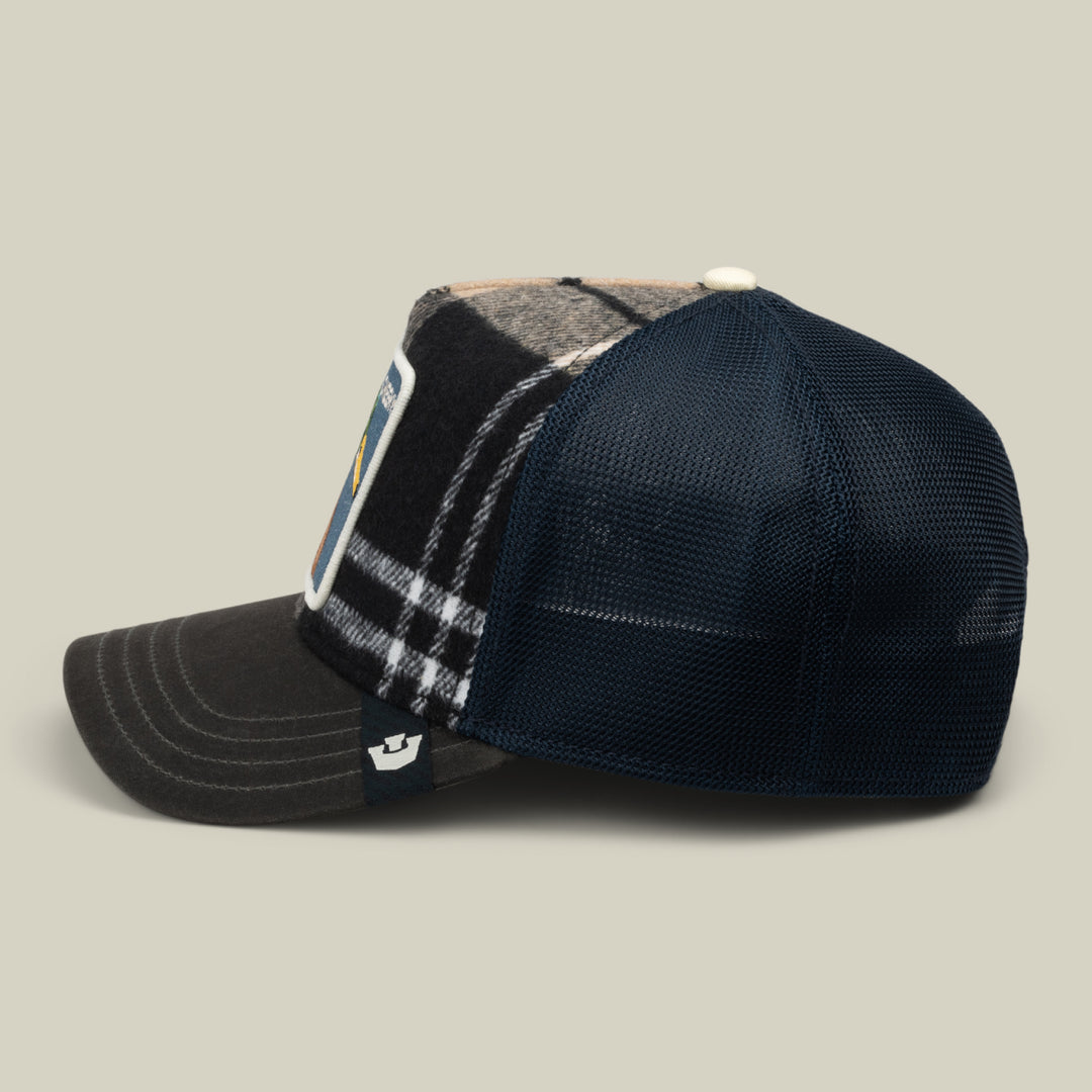 Goorin - Brit Cheeky Plaid Trucker Cap in Void
