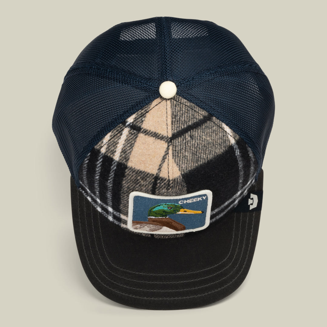 Goorin - Brit Cheeky Plaid Trucker Cap in Void