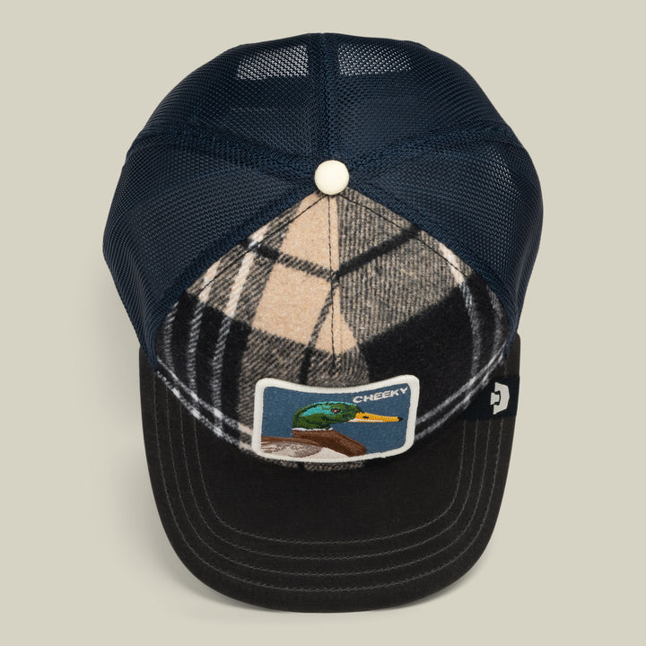 Goorin - Brit Cheeky Plaid Trucker Cap in Void