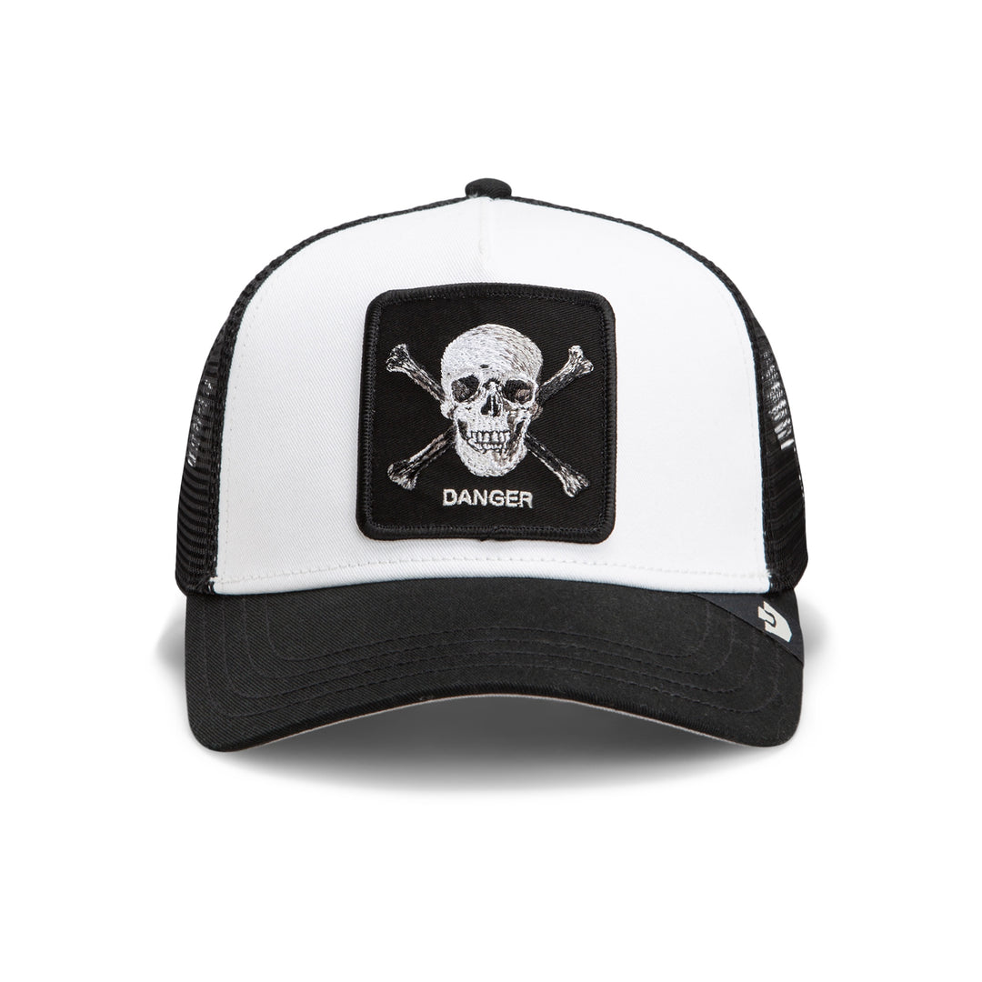 Goorin - Danger Skull and Crossbones Trucker Cap in Void | Buster McGee