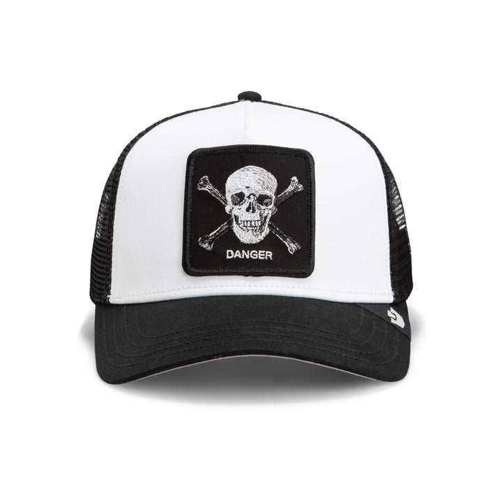 Goorin - Danger Skull and Crossbones Trucker Cap in Void | Buster McGee