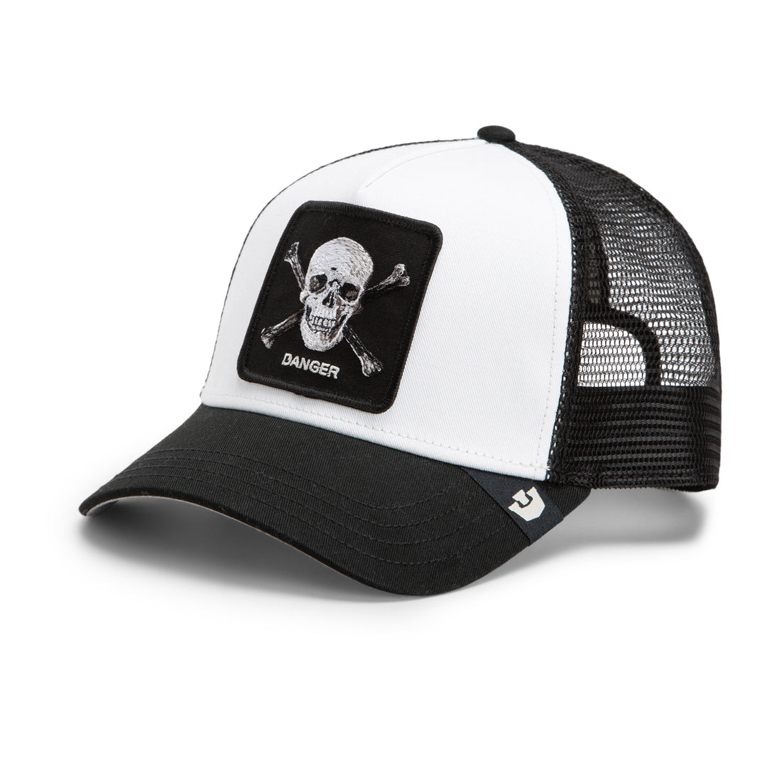 Goorin - Danger Skull and Crossbones Trucker Cap in Void | Buster McGee