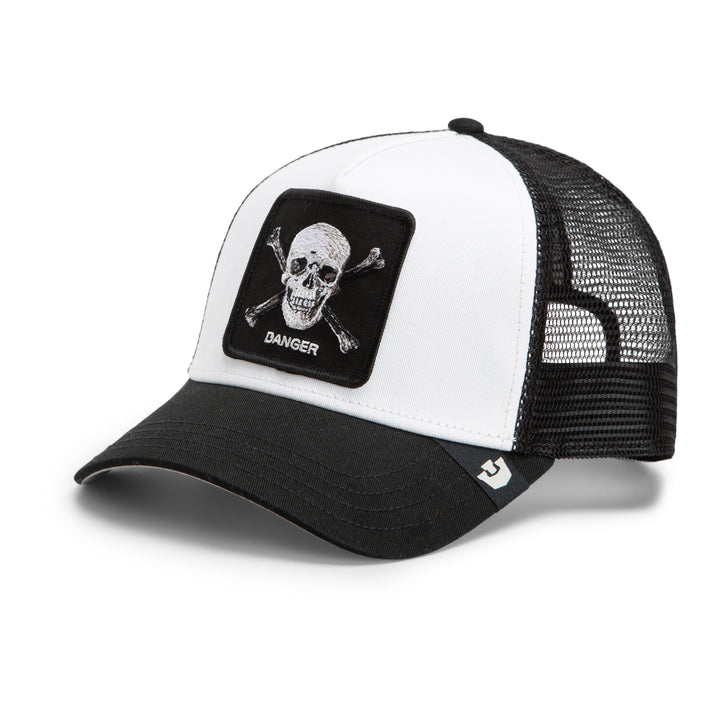 Goorin - Danger Skull and Crossbones Trucker Cap in Void | Buster McGee