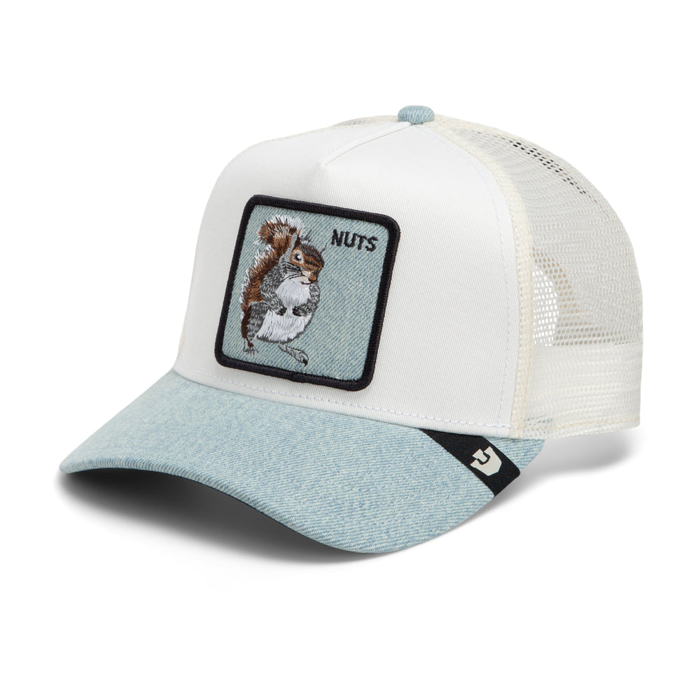 Goorin - Denim Squirrel Trucker Cap in Light Denim | Buster McGee