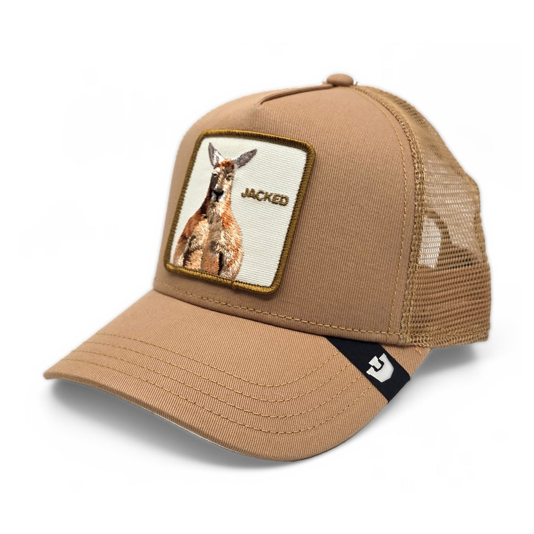 Goorin - Jacked Kangaroo Trucker Cap in Tan | Buster McGee