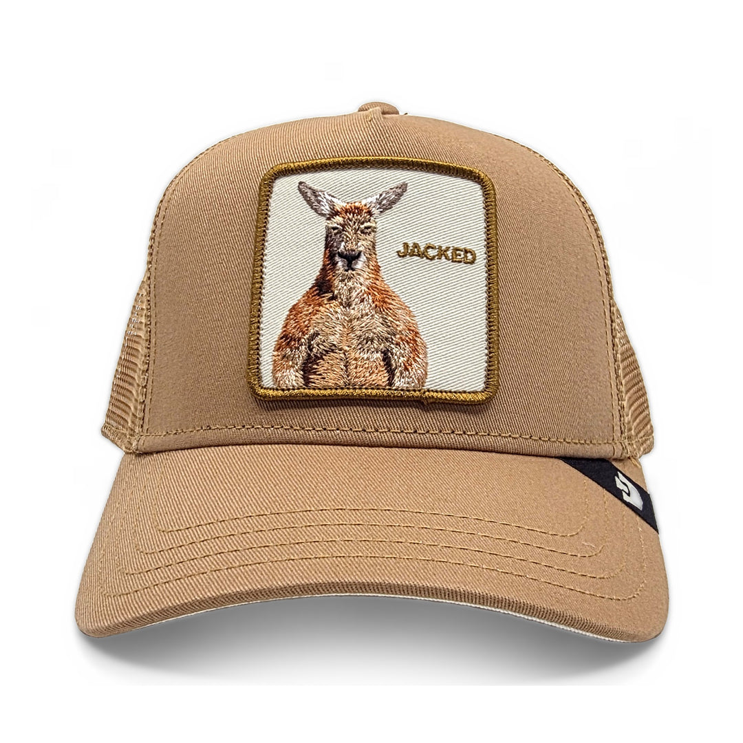Goorin - Jacked Kangaroo Trucker Cap in Tan | Buster McGee