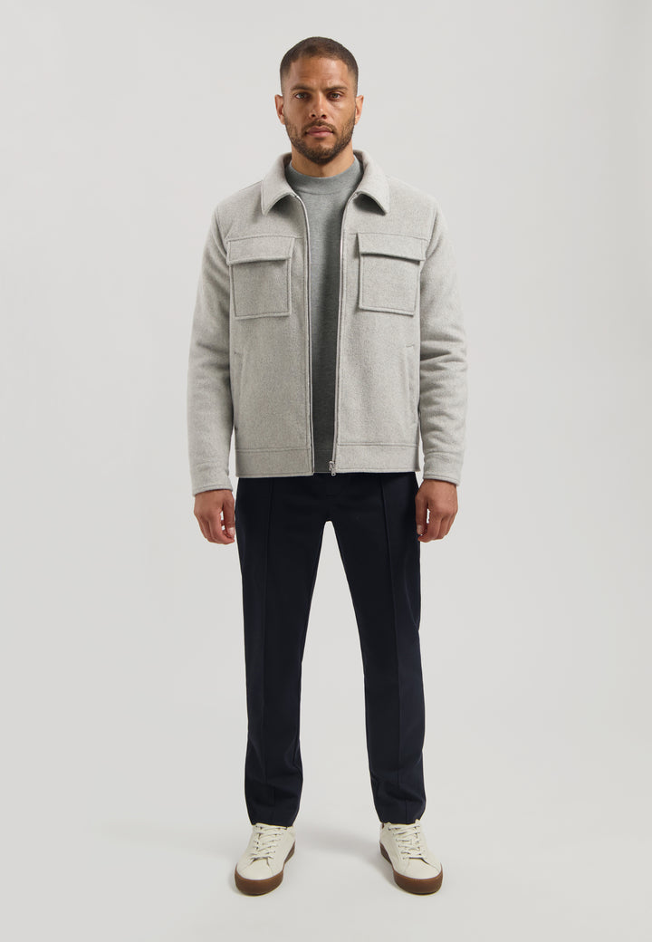 Dstrezzed Colton Wool Jacket in Ghost Grey | Buster McGee Daylesford