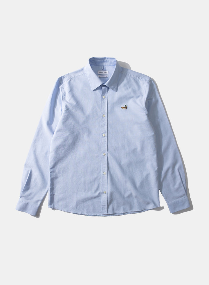 Edmmond Studios Duck Shirt Oxford in Plain Light Blue | Buster McGee