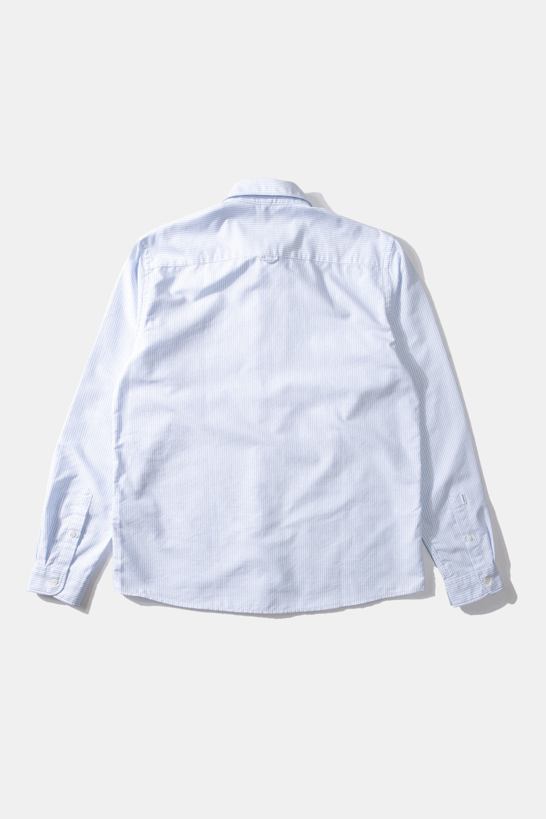 Edmmond Studios Duck Striped Shirt in Plain Light Blue | Buster McGee