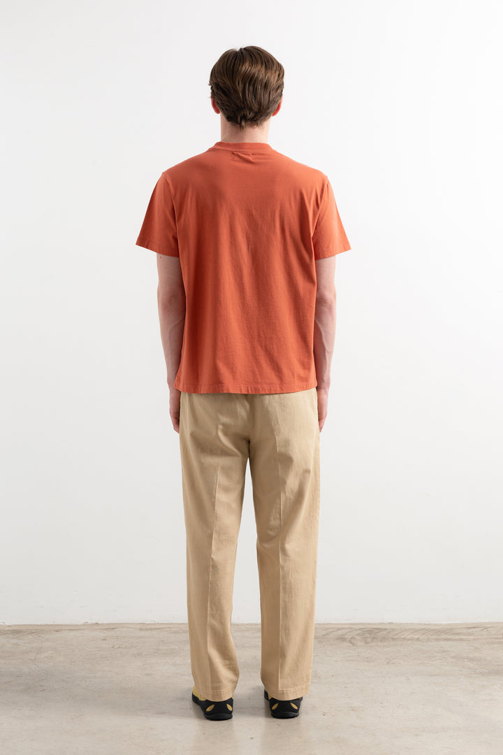 Edmmond Lush Printed Tee in Plain Brick