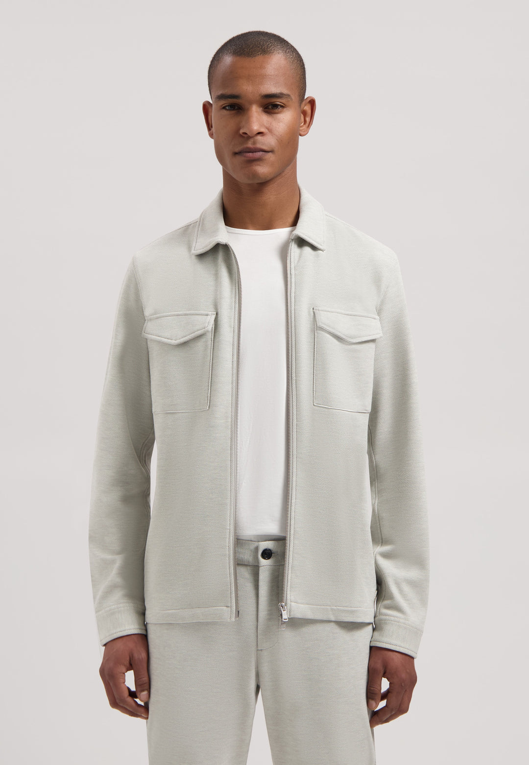 Dstrezzed Pike Overshirt in Ghost Grey | Buster McGee