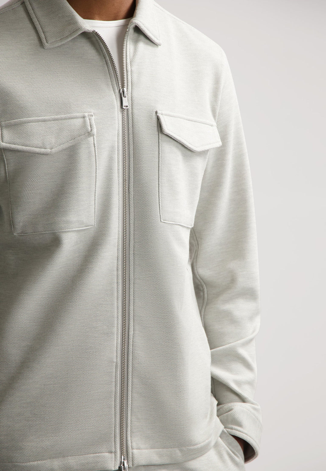 Dstrezzed Pike Overshirt in Ghost Grey | Buster McGee