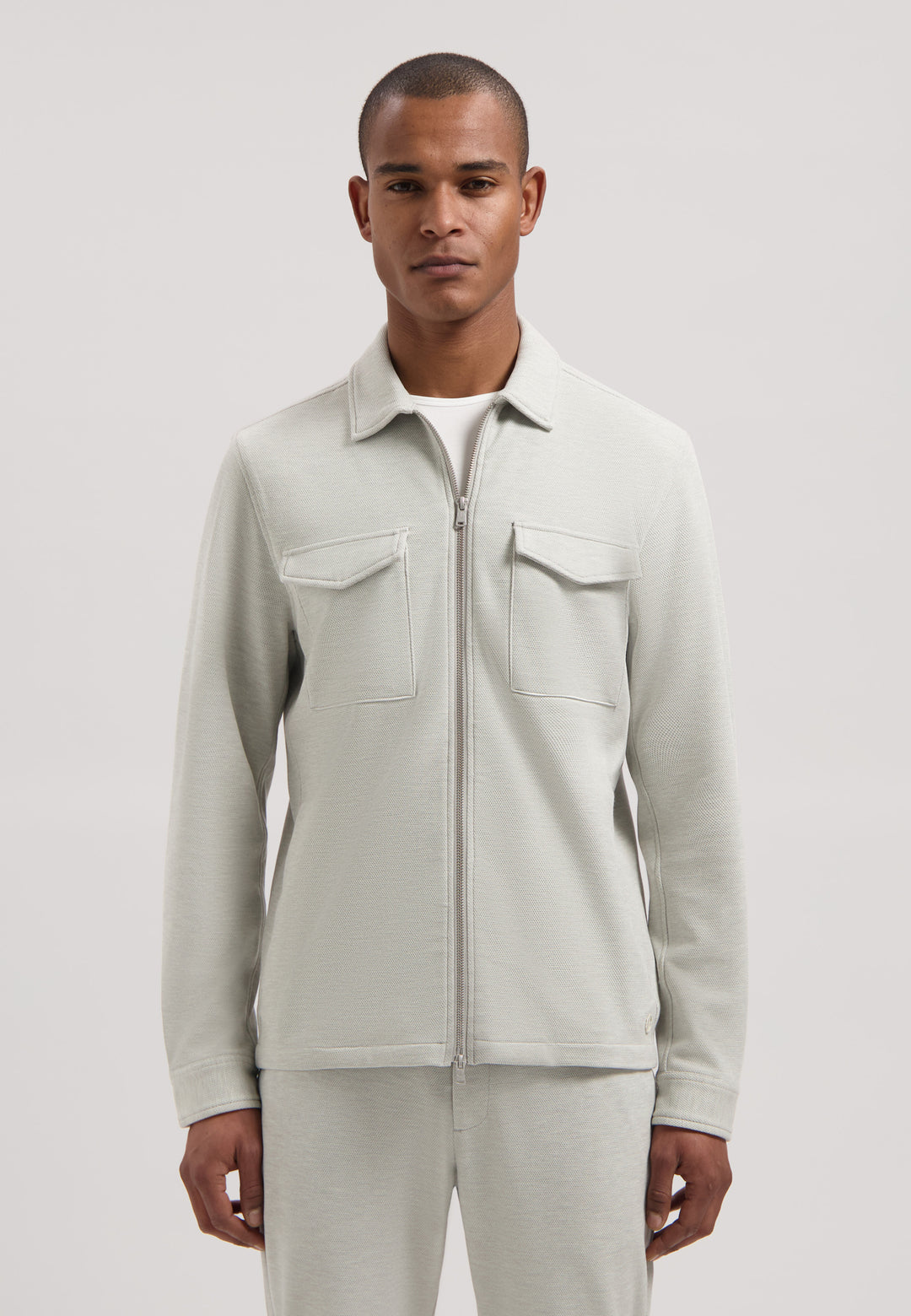 Dstrezzed Pike Overshirt in Ghost Grey | Buster McGee