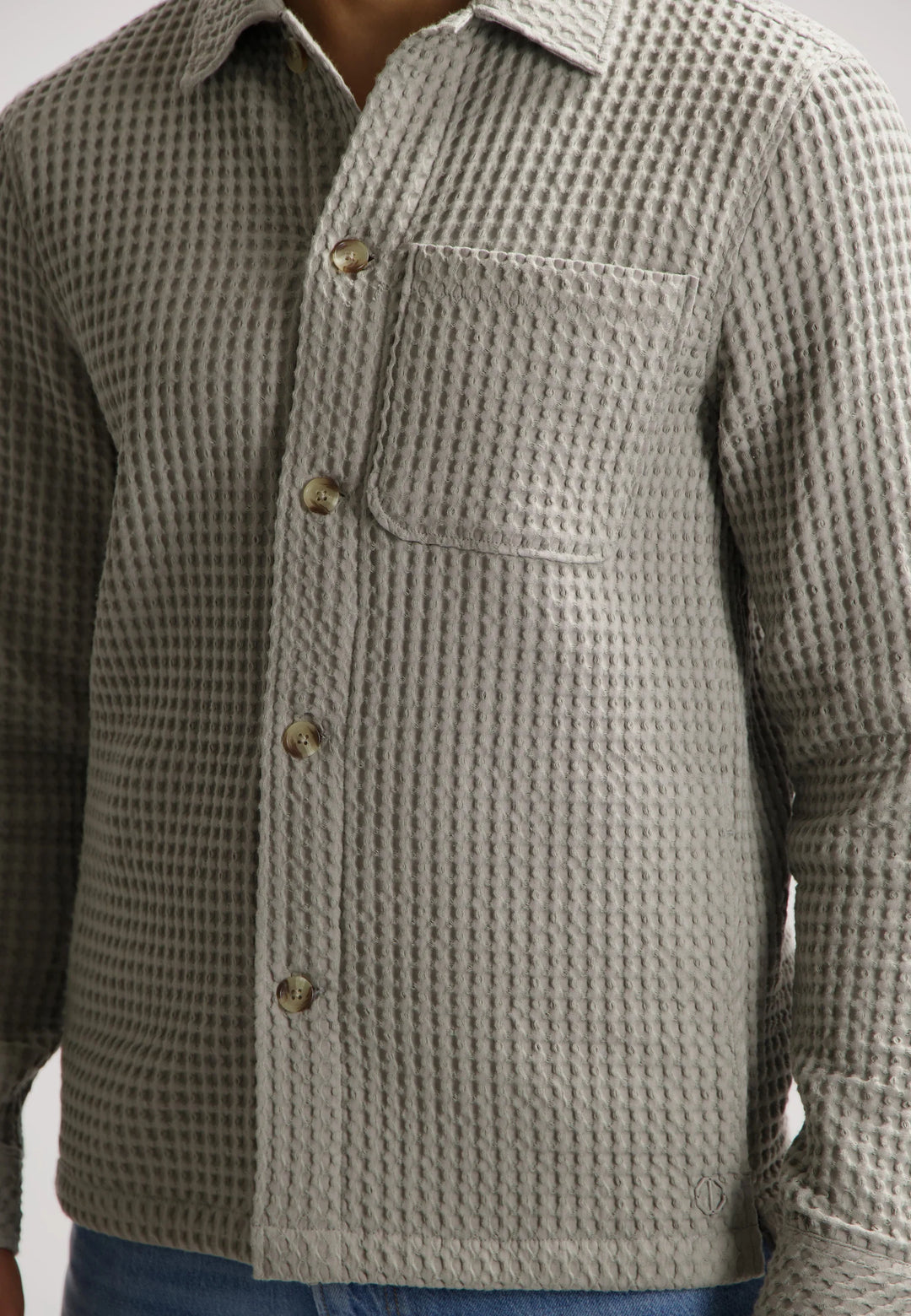 Dstrezzed Lino Overshirt in Ghost Grey