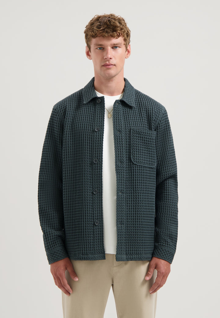 Dstrezzed Lino Overshirt in Forest River | Buster McGee Daylesford