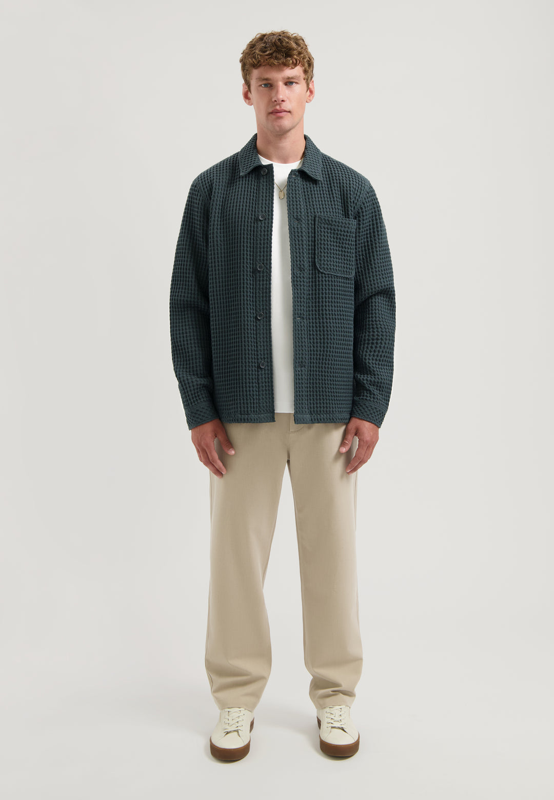 Dstrezzed Lino Overshirt in Forest River | Buster McGee Daylesford