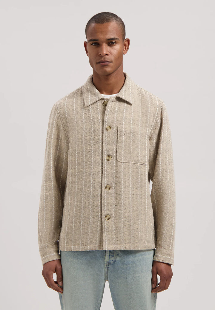 Dstrezzed Lino Check Overshirt in Sand | Buster McGee
