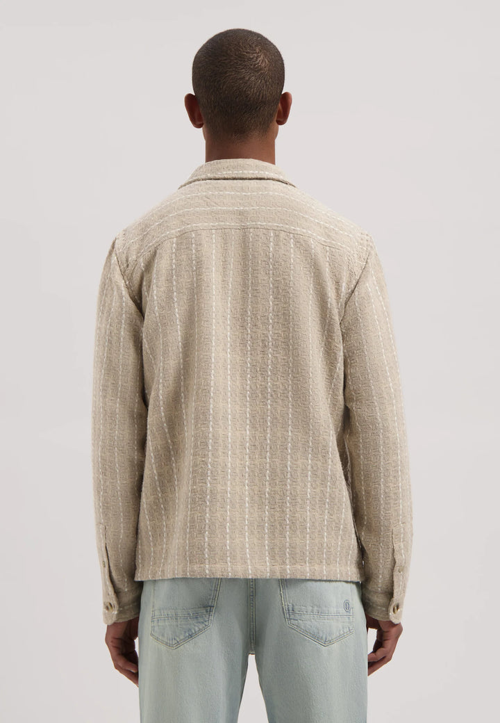Dstrezzed Lino Check Overshirt in Sand