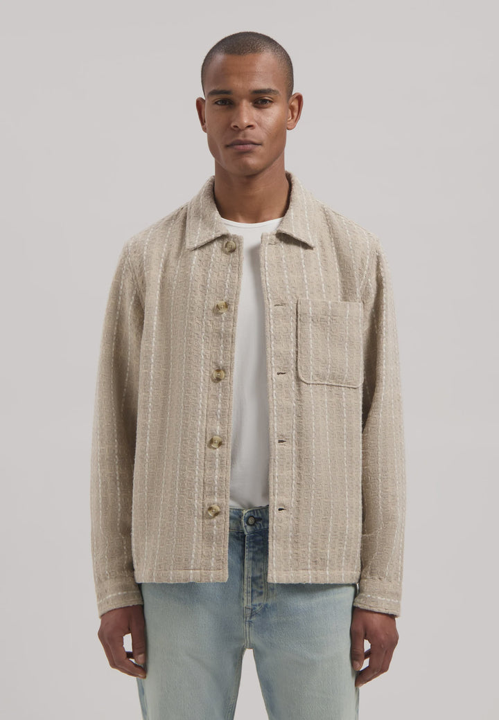 Dstrezzed Lino Check Overshirt in Sand | Buster McGee