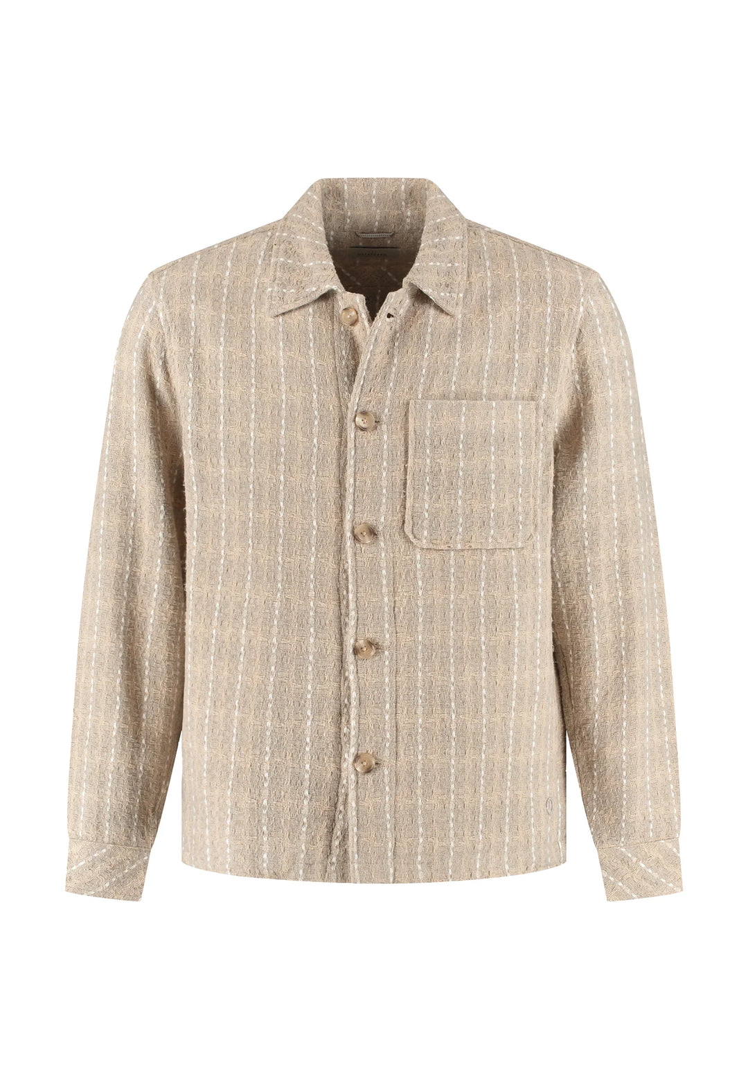 Dstrezzed Lino Check Overshirt in Sand | Buster McGee