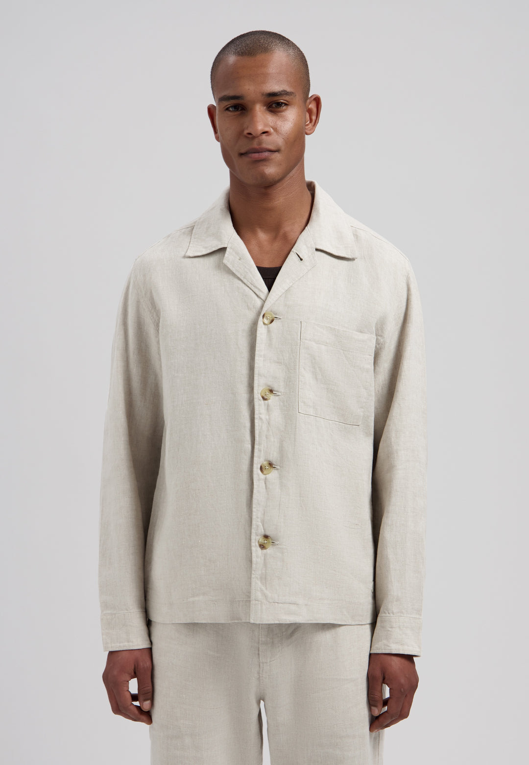 Dstrezzed Pierce Overshirt in Sand Melange | Buster McGee
