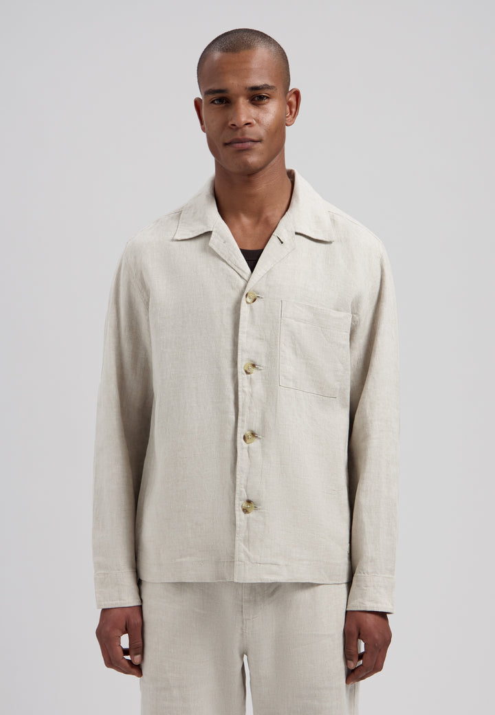 Dstrezzed Pierce Overshirt in Sand Melange | Buster McGee