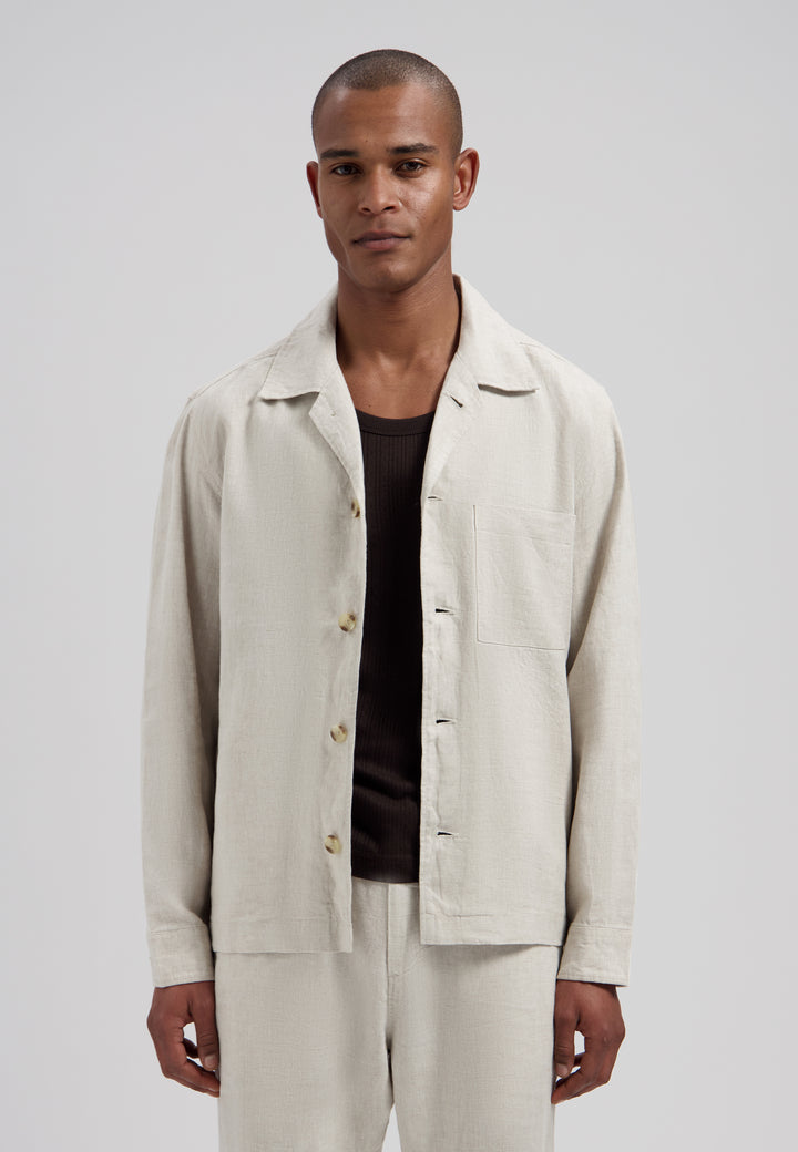 Dstrezzed Pierce Overshirt in Sand Melange | Buster McGee