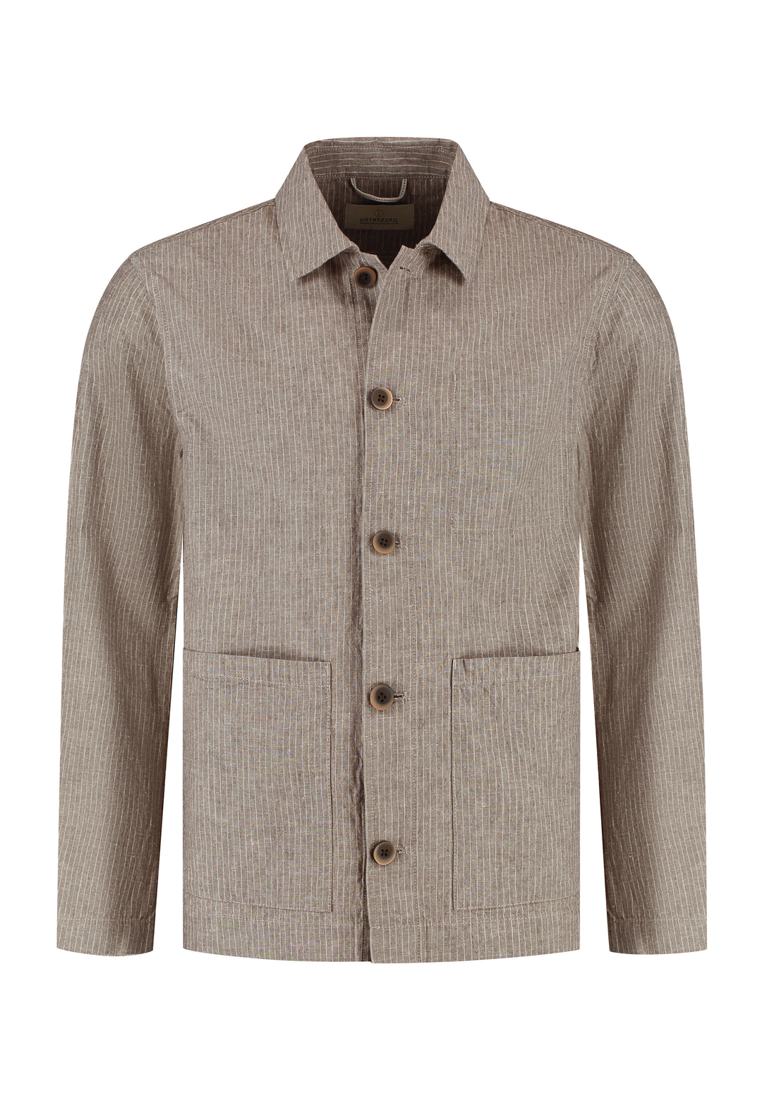 Dstrezzed Nix Pinstripe Jacket in Grey Brown | Buster McGee