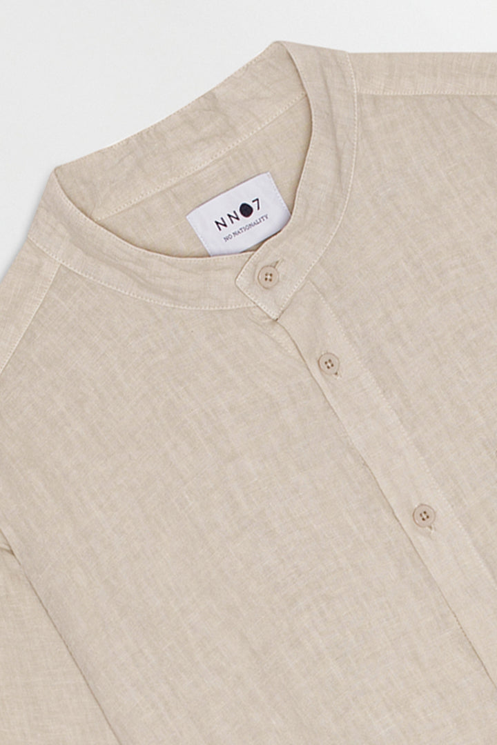 NN07 Eddie 5706 Linen LS Shirt in Oat | Buster McGee