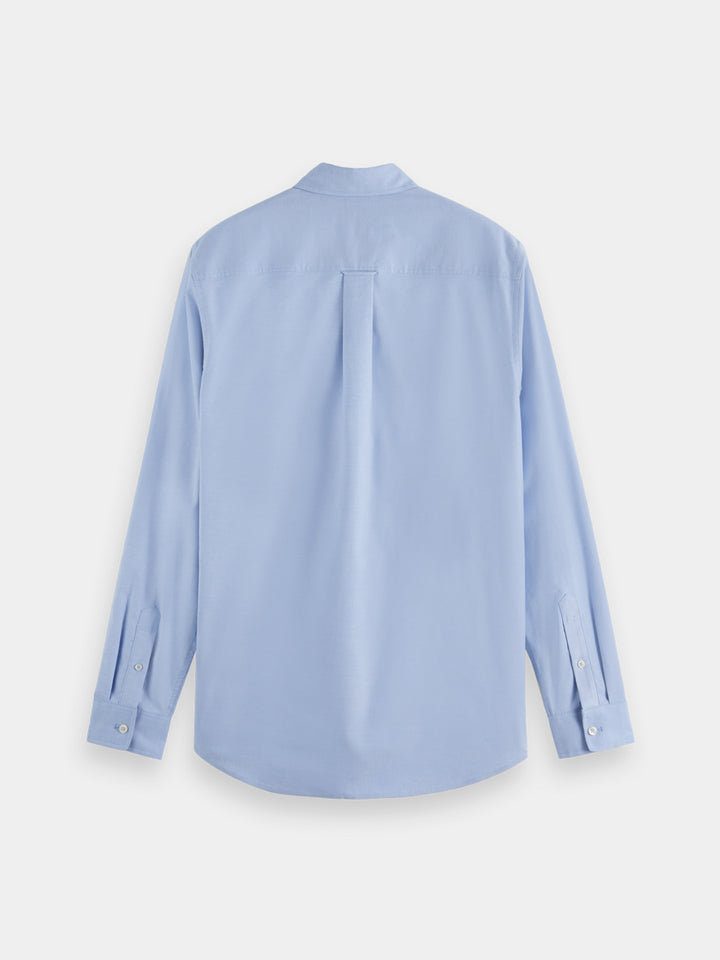 Scotch &amp; Soda Seasonal CORE Oxford Solid Shirt in Blue Bonnet