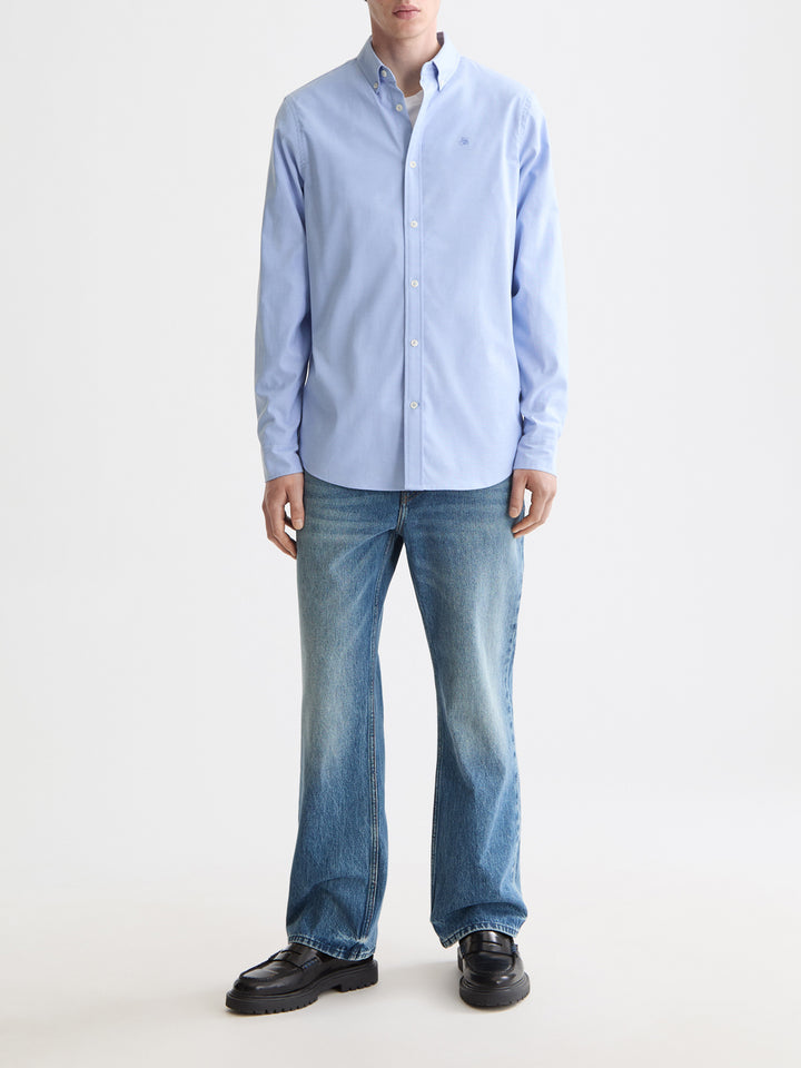 Scotch &amp; Soda Seasonal CORE Oxford Solid Shirt in Blue Bonnet