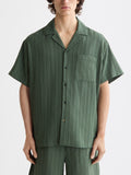 Scotch & Soda Tonal Striped SS Shirt in Thyme | Buster McGee