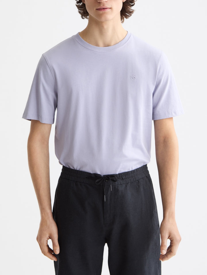 Scotch &amp; Soda Seasonal CORE Logo Tee Shirt in Lanquid Lavender