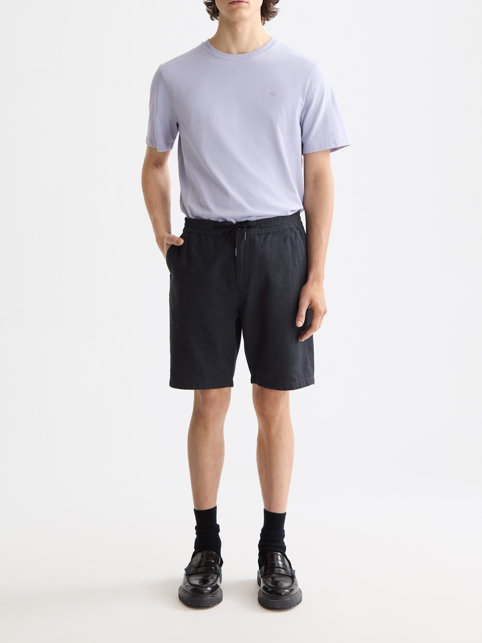 Scotch &amp; Soda Seasonal CORE Logo Tee Shirt in Lanquid Lavender