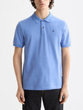 Scotch & Soda Seasonal Logo Cotton Polo Shirt in Blue Bonnet