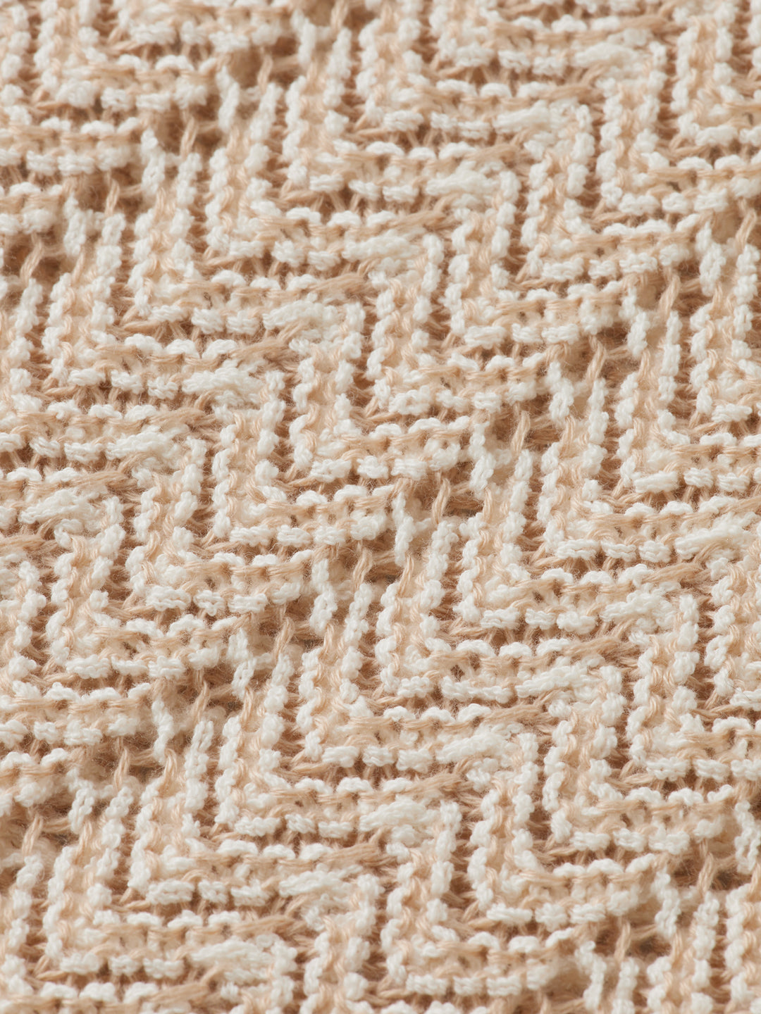 Scotch & Soda Structured Knitted V-Neck Polo in Eggnog