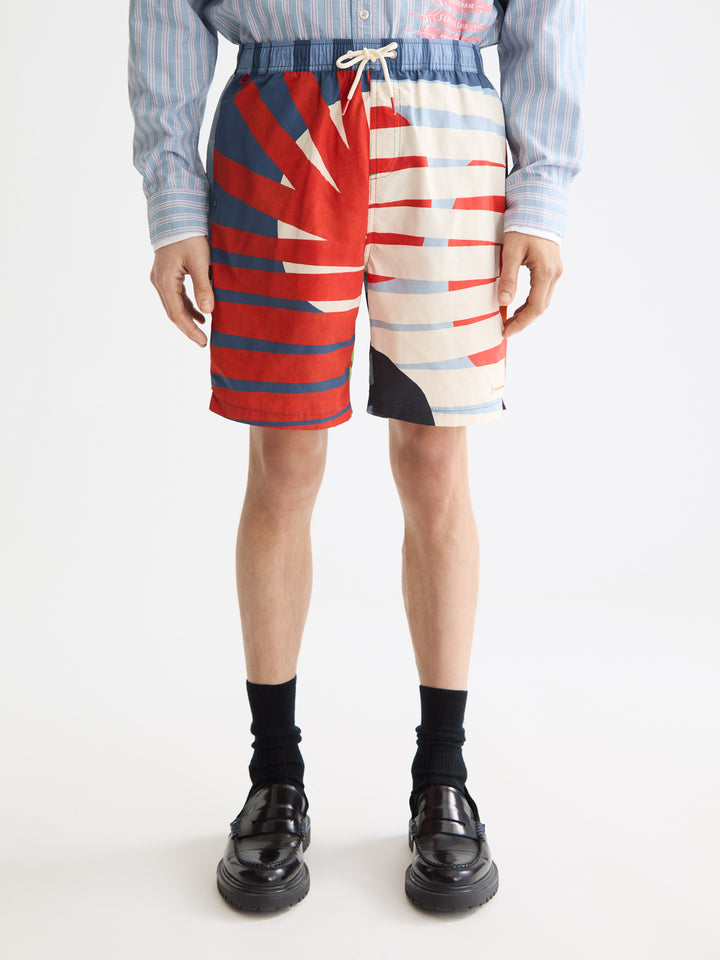 Scotch &amp; Soda Printed Mid-Length Swim Short in Art Dept Multicolour