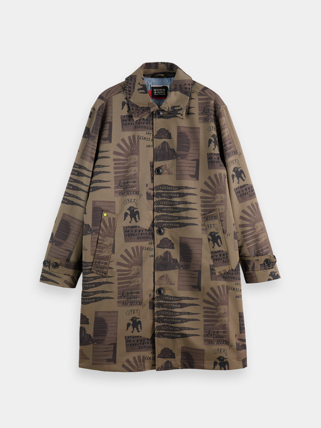 Scotch & Soda Collage Car Coat in Collage Houndstooth | Buster McGee