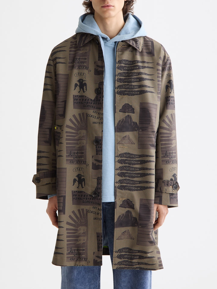 Scotch & Soda Collage Car Coat in Collage Houndstooth | Buster McGee