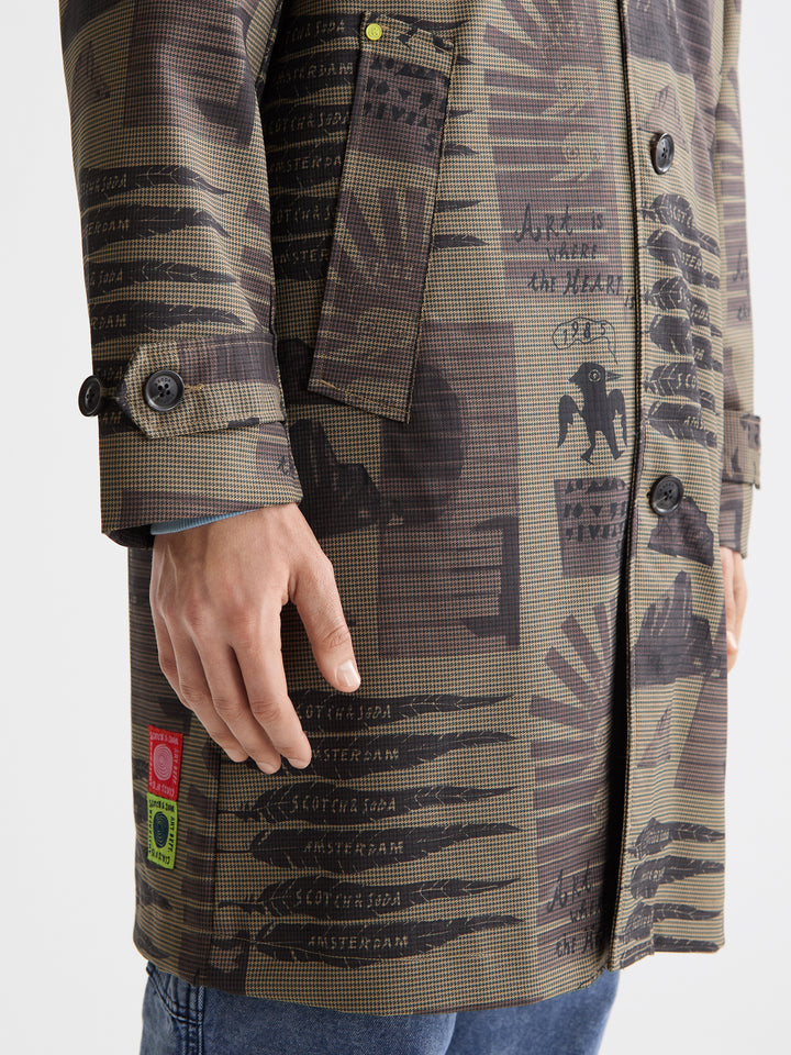 Scotch & Soda Collage Car Coat in Collage Houndstooth | Buster McGee