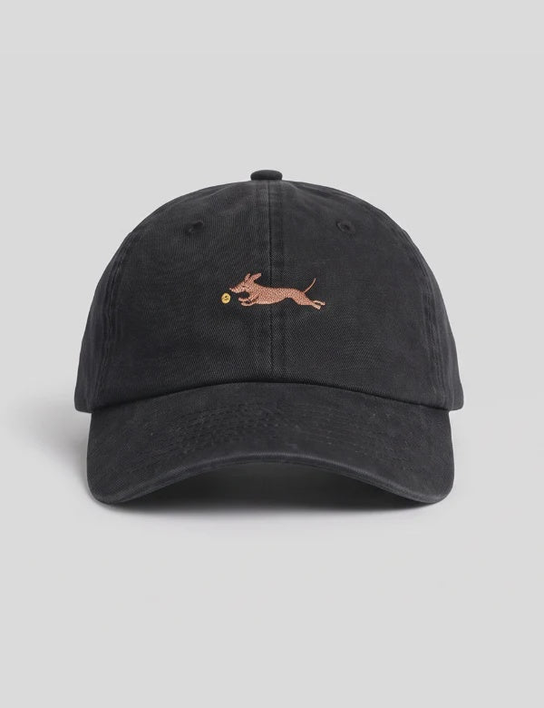 Mr Simple Bert 6 Panel Dachshund Cap in Black | Buster McGee