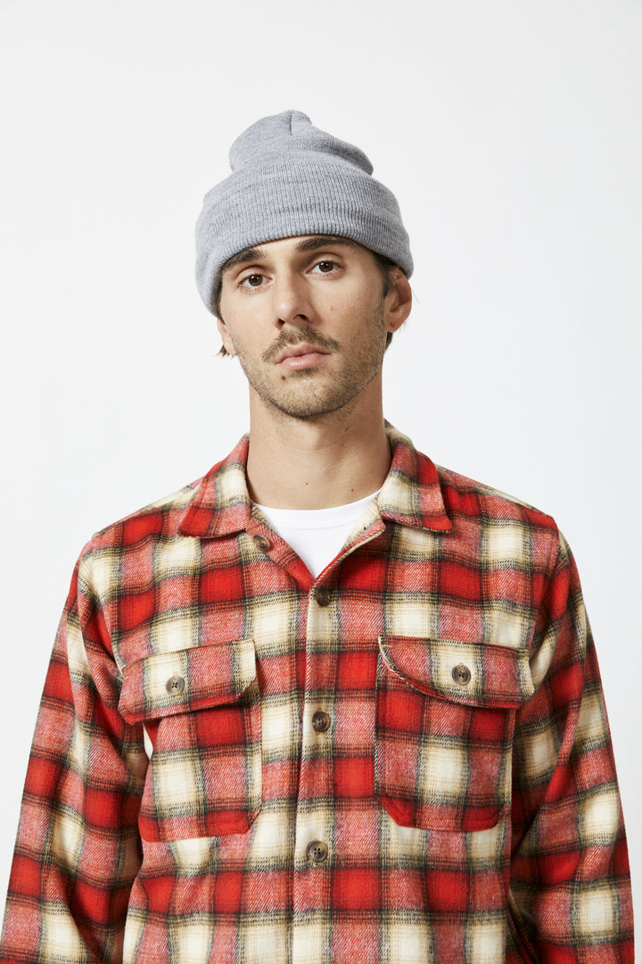 Mr Simple - Nomad Long Sleeve Flannel Shirt in Red | Buster McGee
