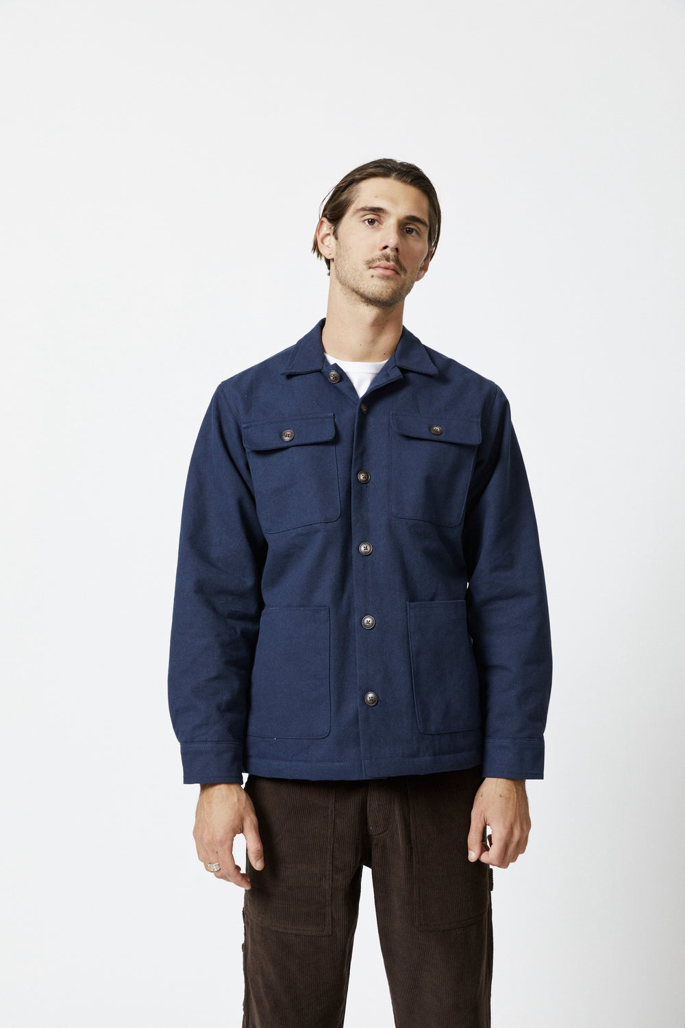 Mr Simple - Stockyard Sherpa Jacket in Navy | Buster McGee
