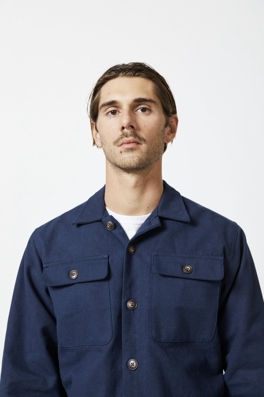 Mr Simple - Stockyard Sherpa Jacket in Navy | Buster McGee