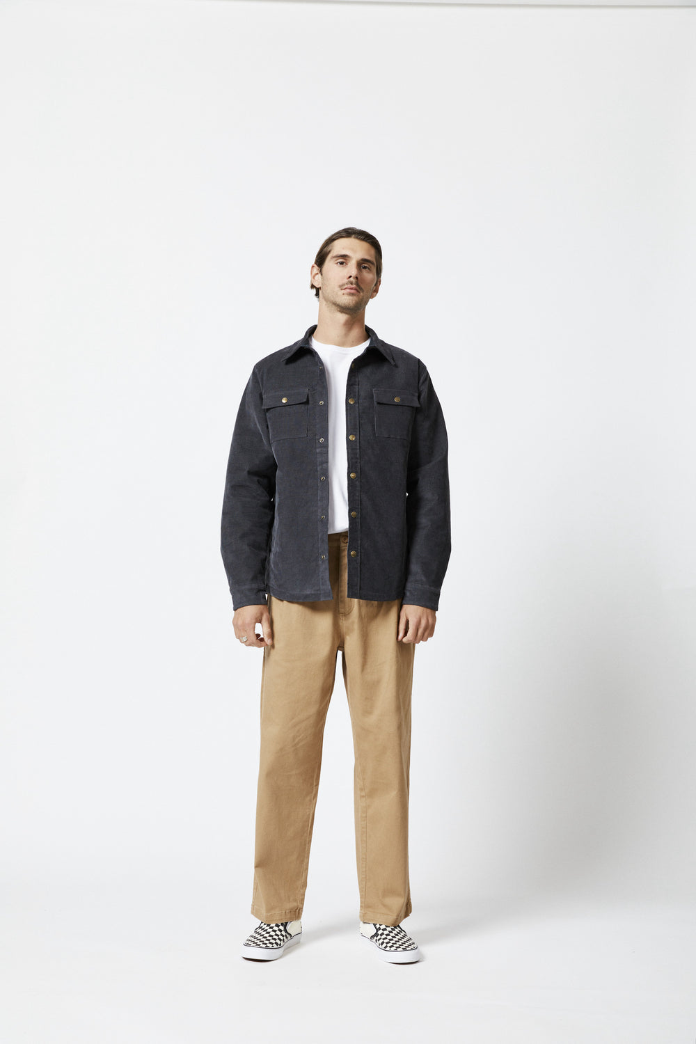 Mr Simple - Quilted Cord Jacket in Graphite | Buster McGee
